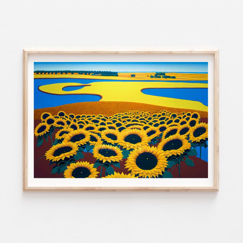 Sunflower Field 1 Digital Art Print ART0101