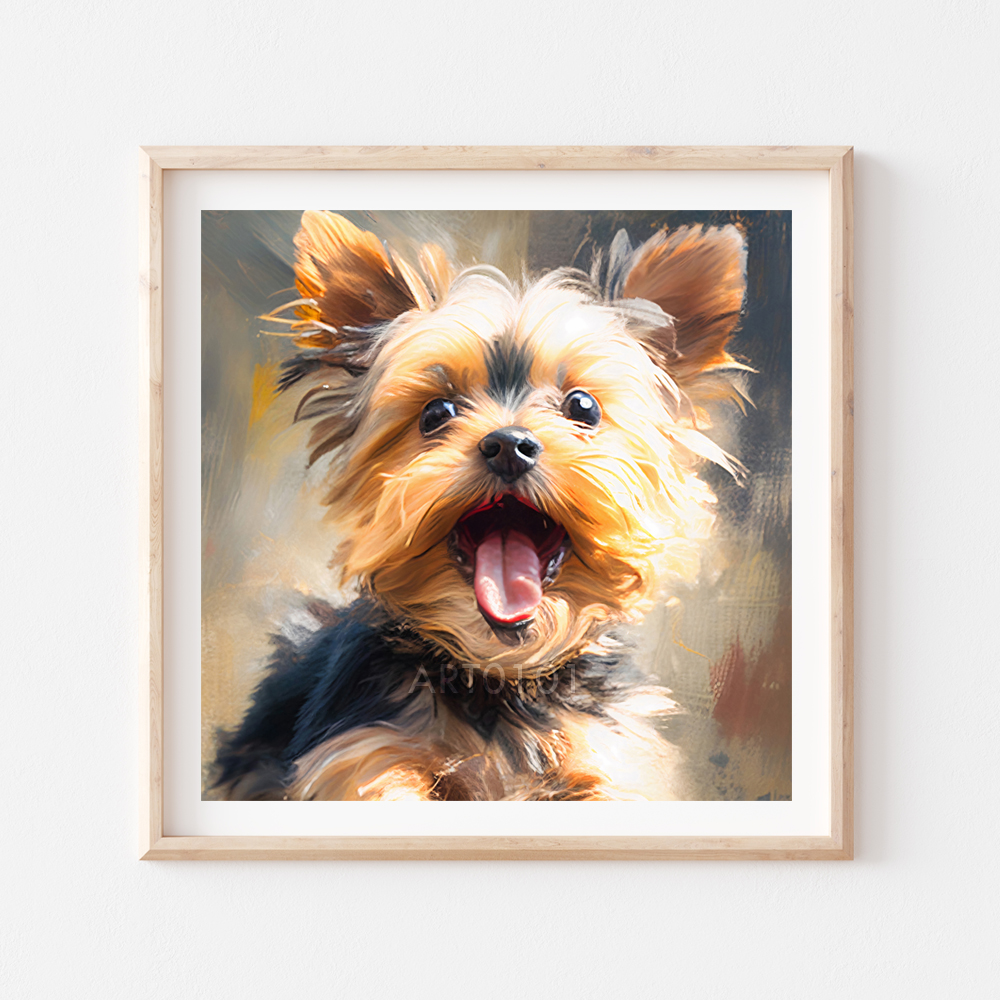 Baby Yorkshire Terrier Selfie #1 Digital Art Print – ART0101